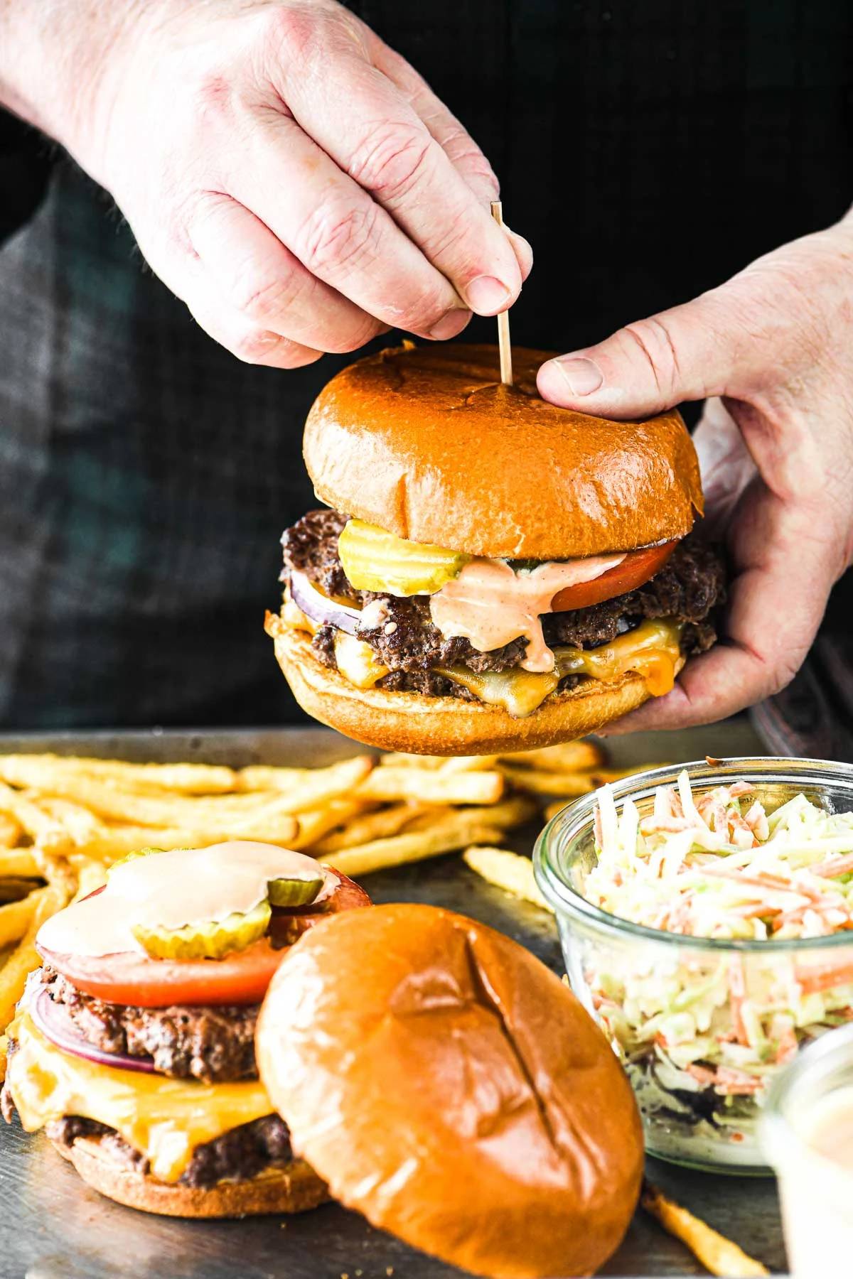 sheet pan burgers
