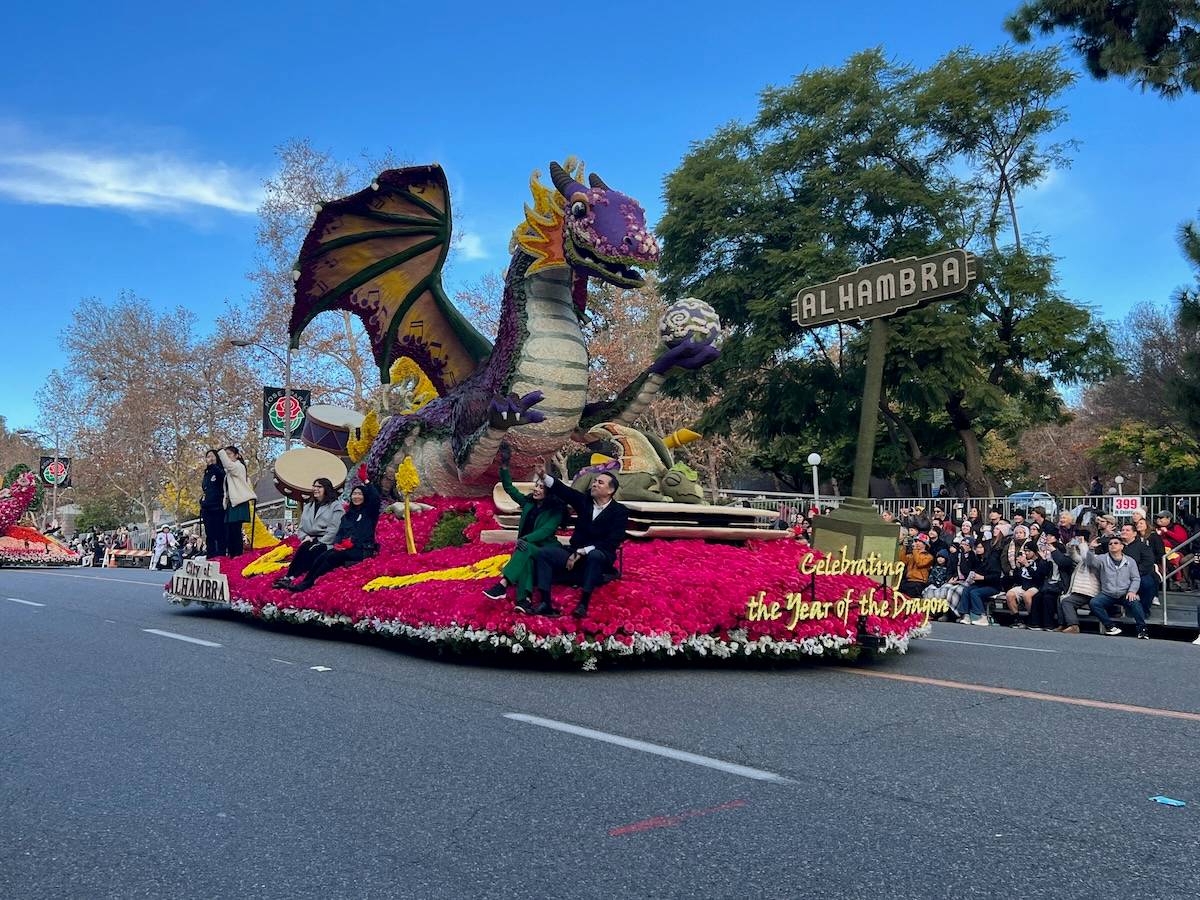 A Rose Parade float we saw on New Year Day 2024