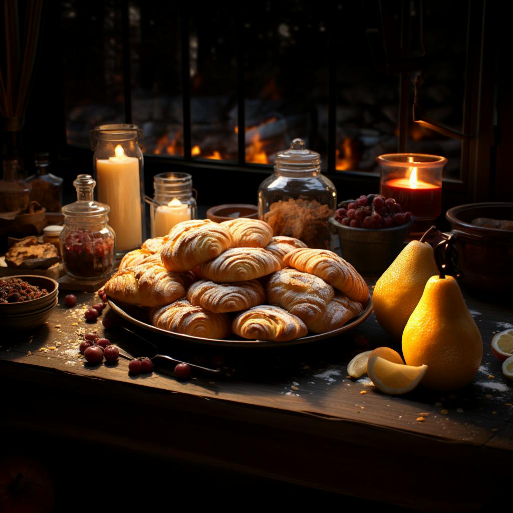 Pain au Chocolat with Pears