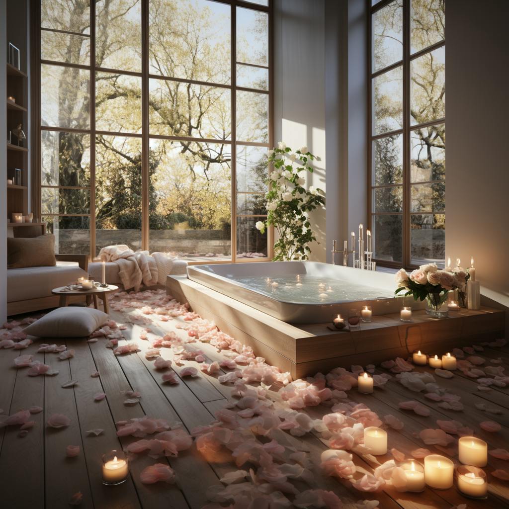 Luxurious bath for self-care