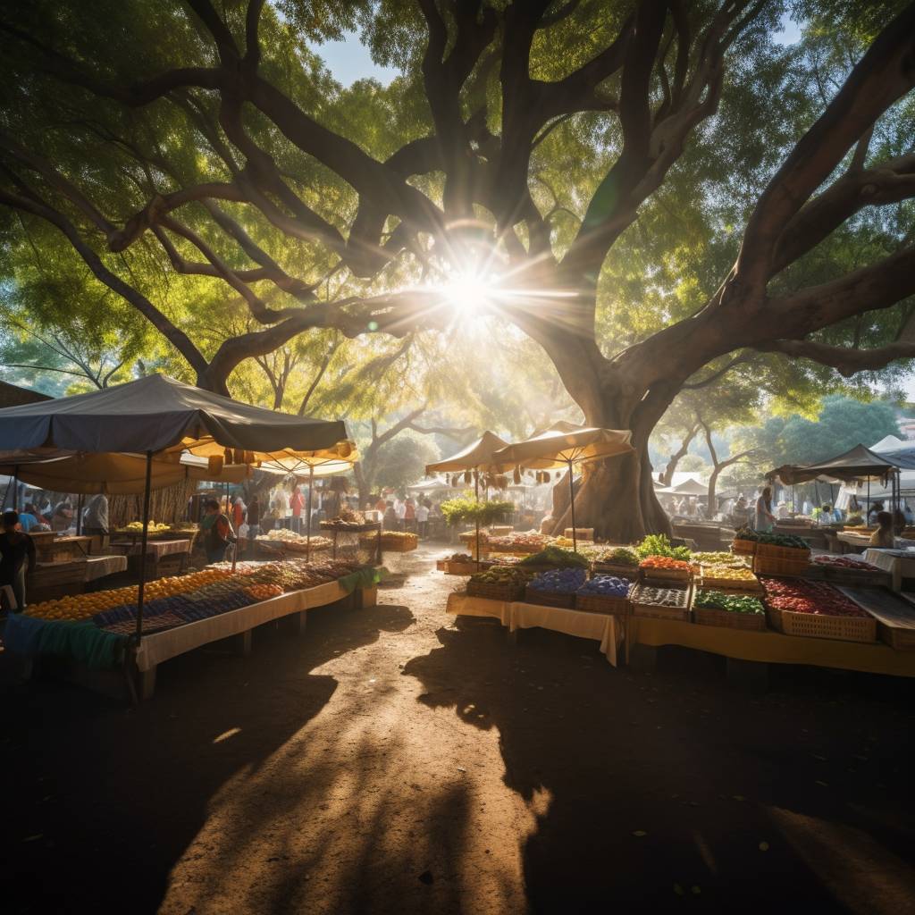 Sunny Market in Italy