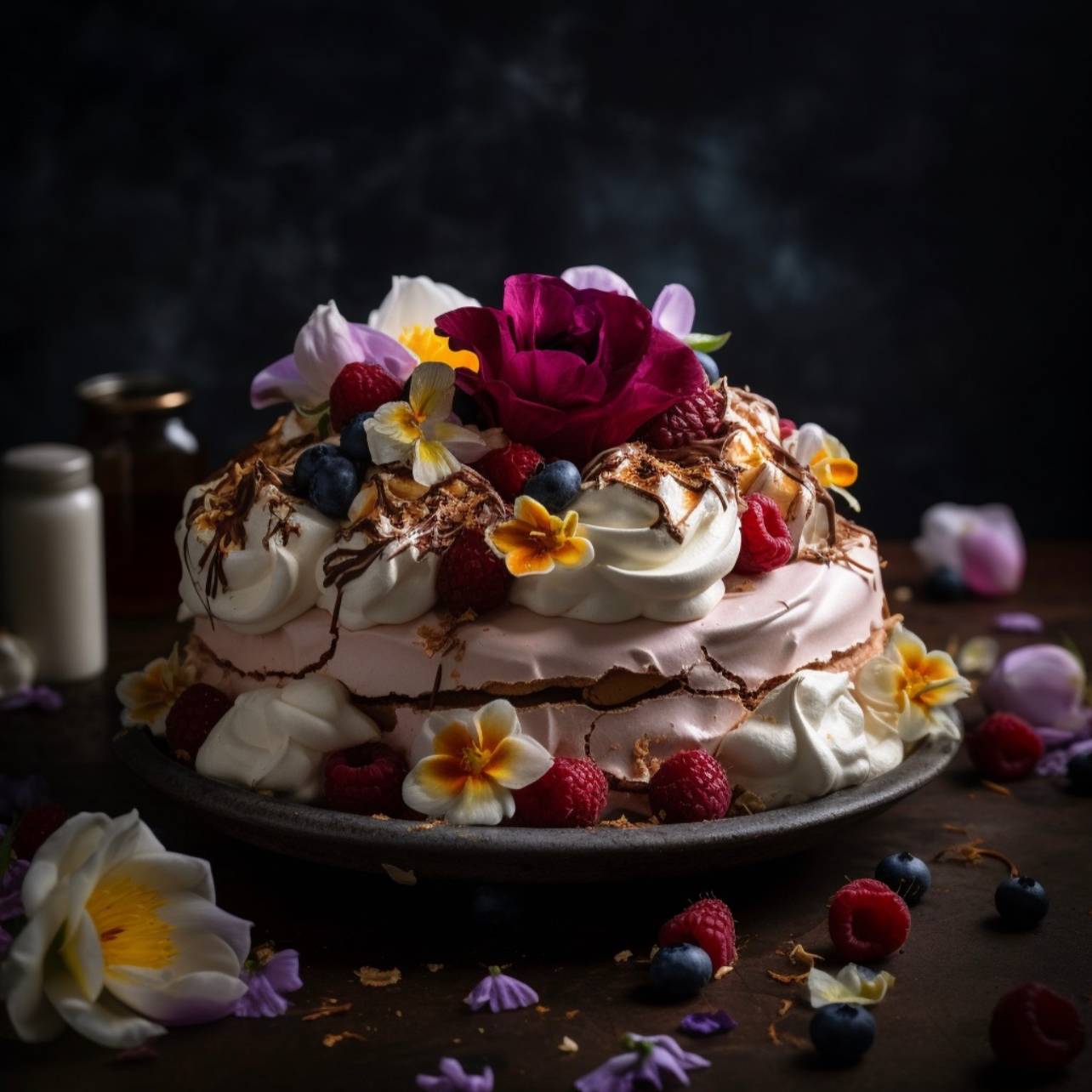 Fabulous Pavlova with raspberries