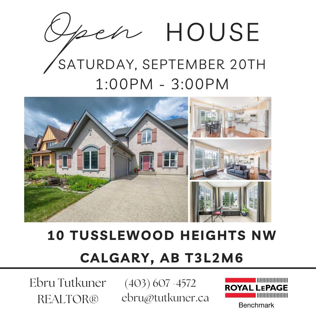 You are invited!

Join me this Saturday to explore this stunning five bedroom home nestled in the prestigious and highly sought-after community of Tanglewood in Tuscany.

📍10 Tusslewood Heights NW
5 Beds | 3.5 Baths | 	2,419 Sq Ft
✨Finished Walkout Basement

Listing Agent: Crystal Jepp
Royal LePage Benchmark

Over 3600 square feet, this beautiful home offers luxury living, featuring a private backyard oasis!

I look forward to seeing you at the open house or reach out to me to schedule a private viewing. 📞

Ebru Tutkuner, REALTOR®
Royal LePage Benchmark

.
.
.
.

#openhouse #openhousesaturday #yycliving #yyc #calgaryrealestate #calgaryrealtor #estatehome #homebuying #luxuryhomes #yycrealtor #yycrealestate