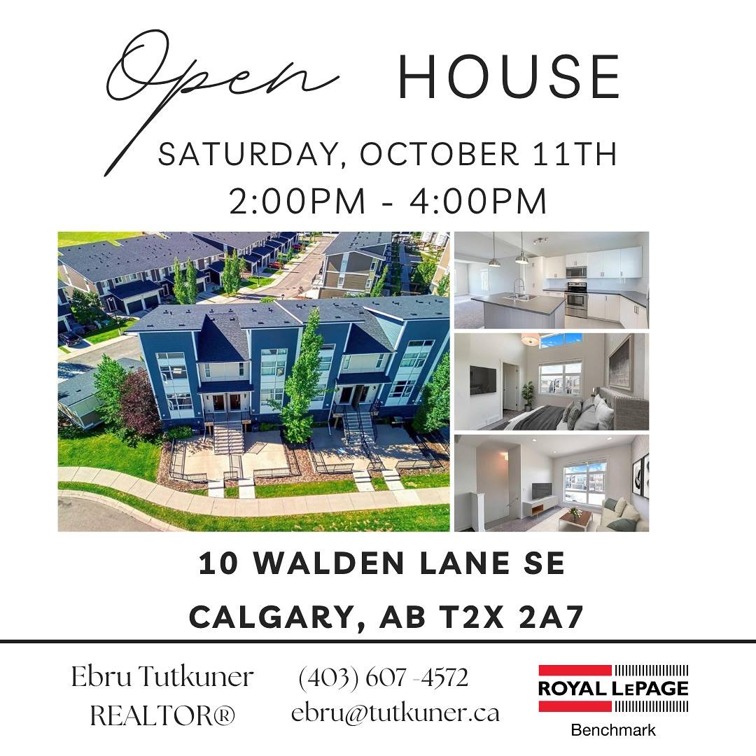 You are invited! 🏡

Join me today to explore this gorgeous 3-bed, 3-bath end unit in Walden with breathtaking views of the Walden walking loop, Bow River Valley and Cranston Ridge.

Enjoy the lifestyle that gives you more time for what you love!

✨Low Condo Fees & Maintenance-Free Living = No Mower, No Shovel, No Stress ✨

Come tour this beautiful home or reach out for private showing! 📲📧

Ebru Tutkuner
REALTOR | Royal LePage Benchmark 

.
.
.
.

#openhousesaturday #openhouse #calgary #calgaryrealestate #calgaryrealtor #yycrealestate #walden #yycrealtor #buying #selling #homebuyer #townhomes