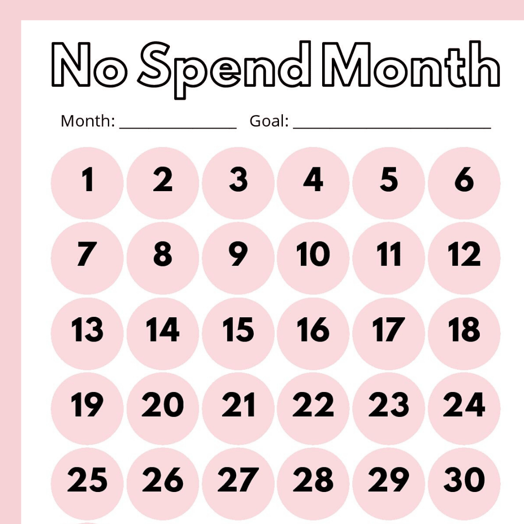 No Spend Challenge Printable Printable Word Searches