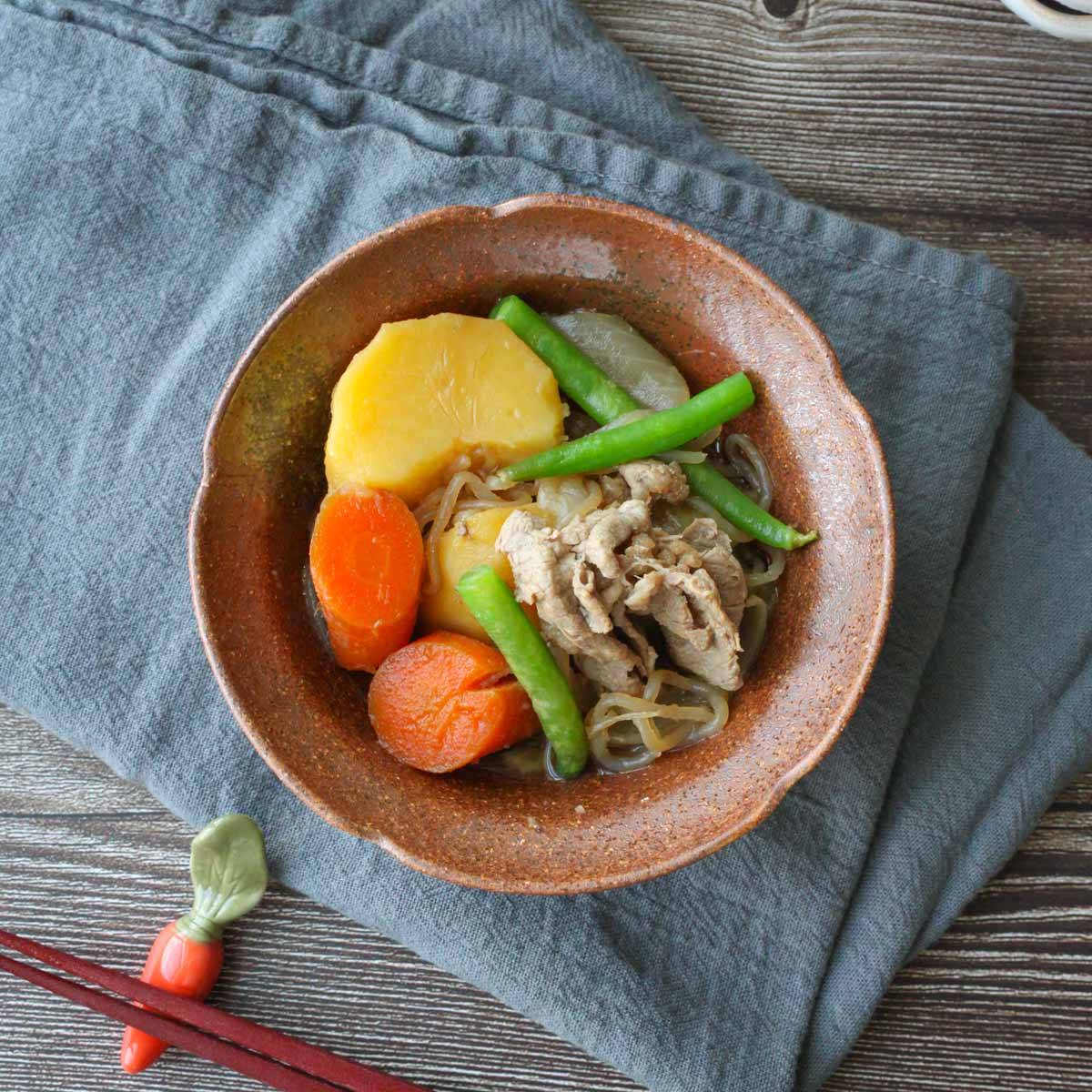 Nikujaga in a bowl.