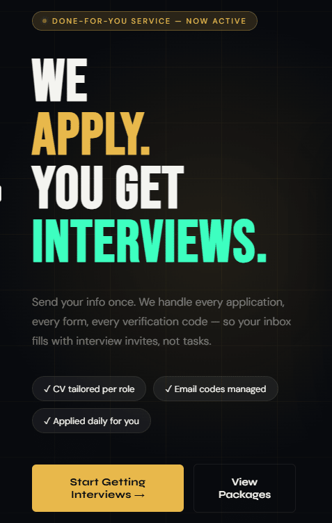 Done for You Job Application Service