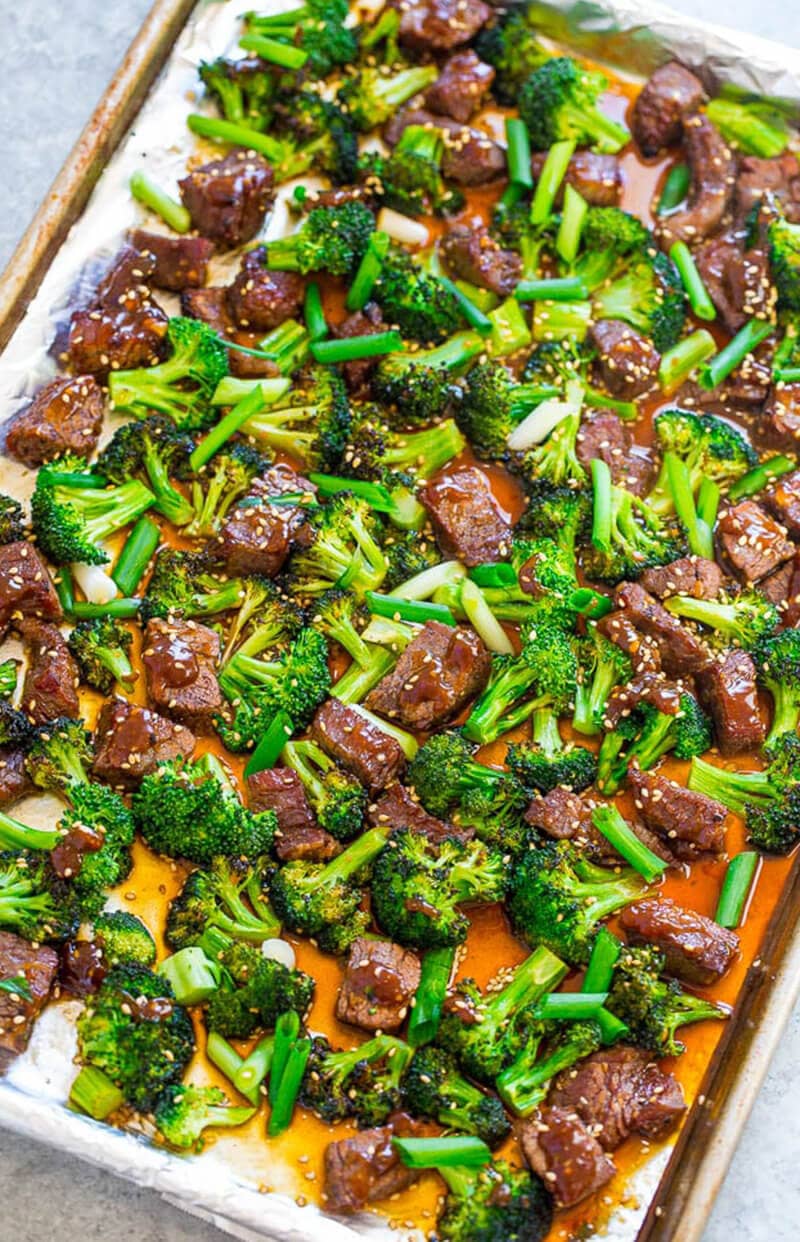15-Minute Sheet Pan Beef and Broccoli