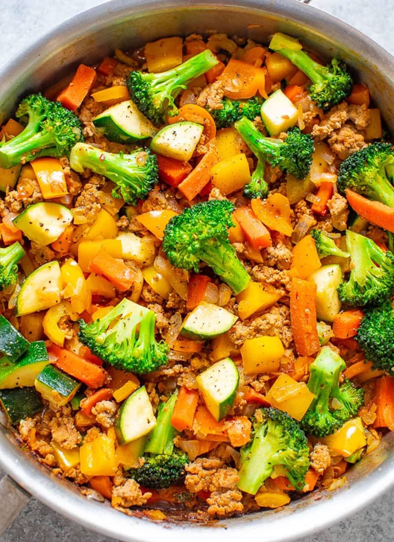Healthy Ground Turkey Stir-Fry