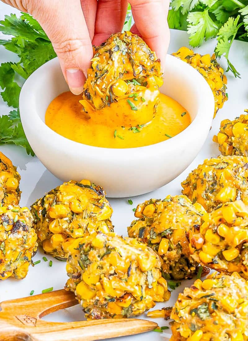 Baked Zucchini Corn Poppers
