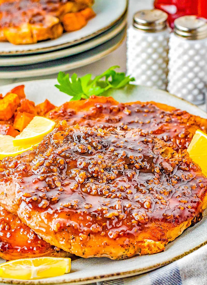 Maple Glazed Pork Chops and Sweet Potatoes