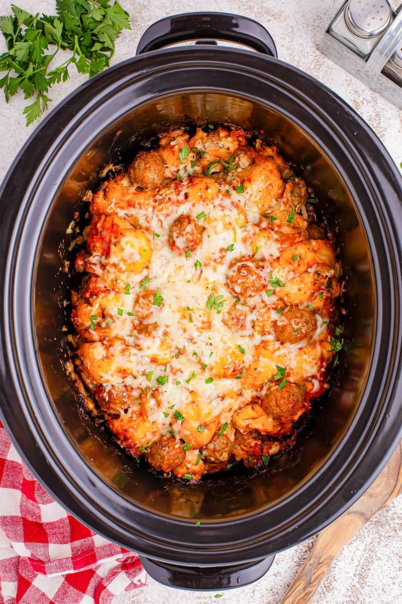 Slow Cooker Meatball Casserole