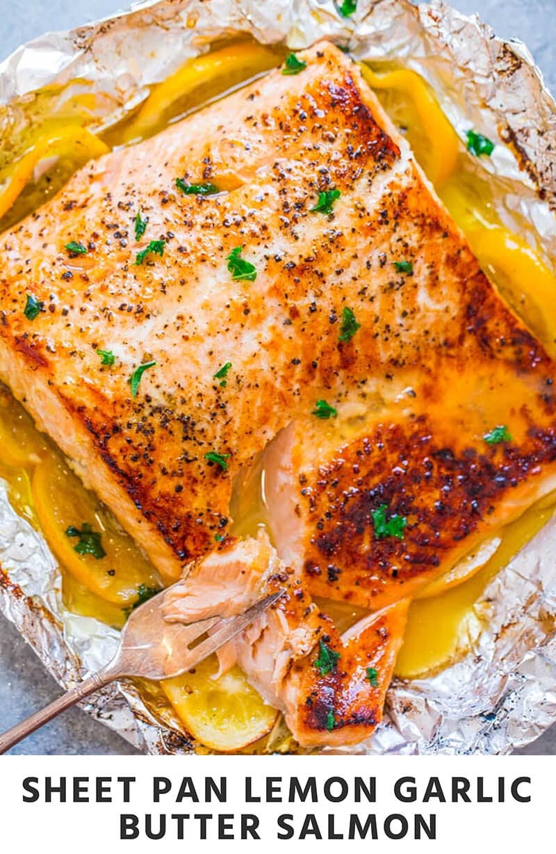 Sheet Pan Lemon Garlic Butter Salmon