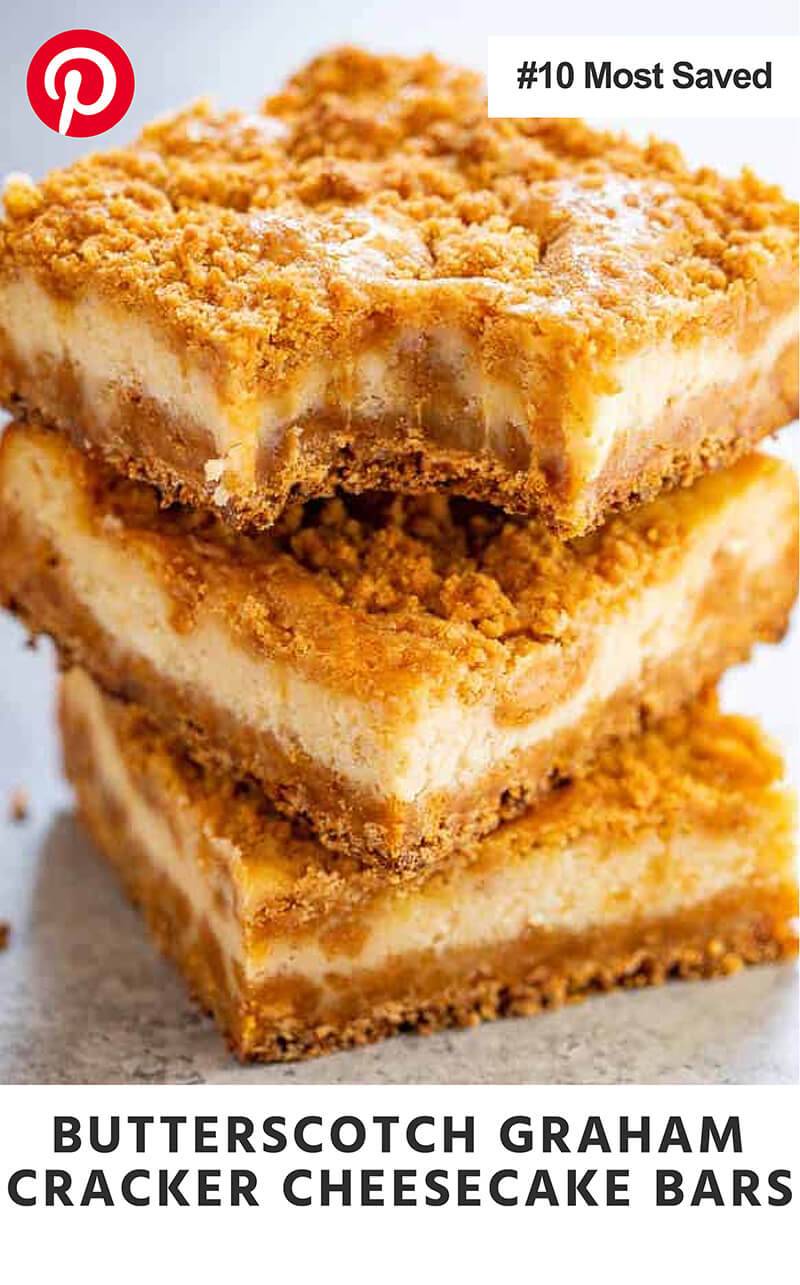 Butterscotch Graham Cracker Cheesecake Bars