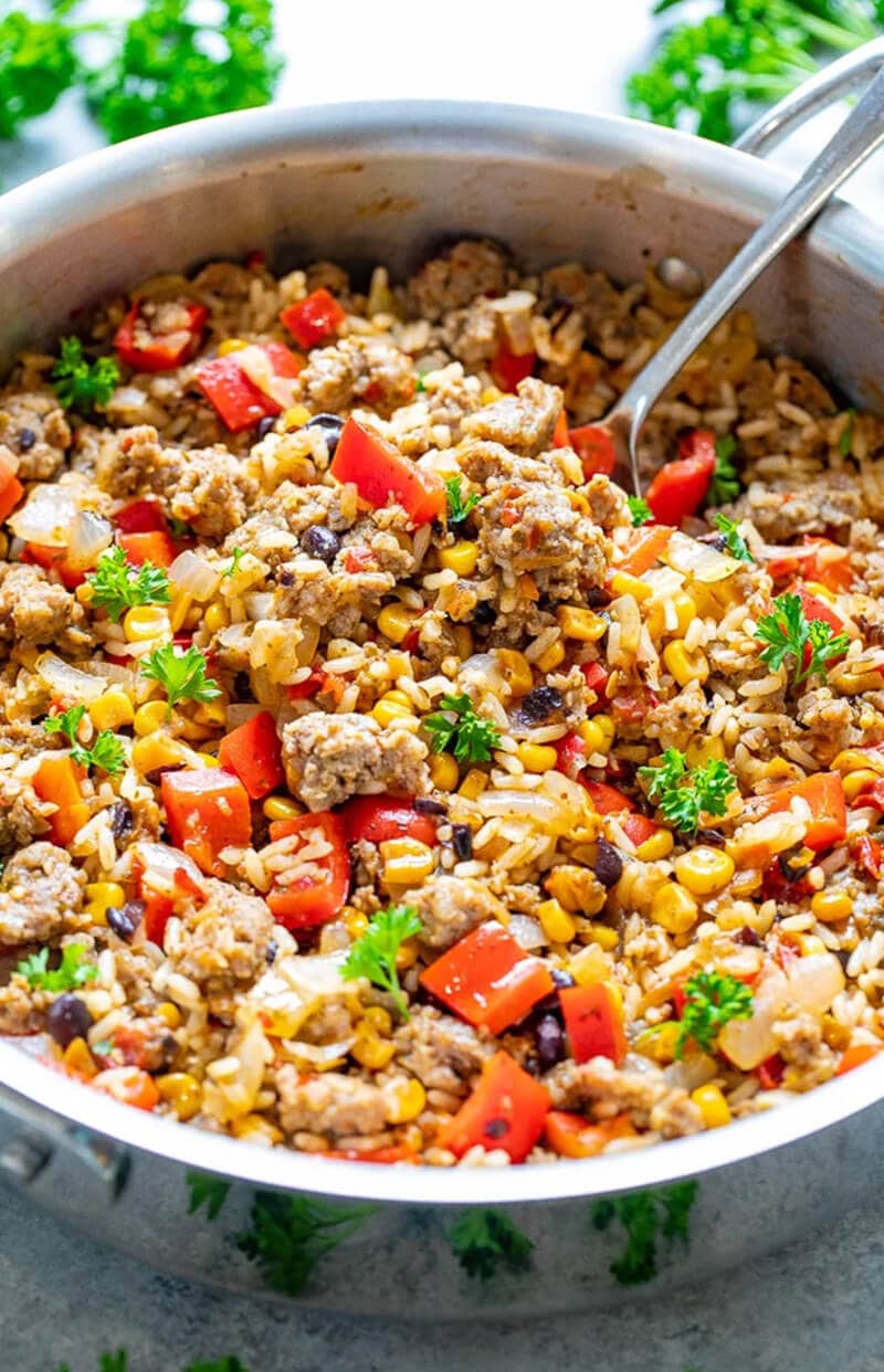 15-Minute Cowboy Beef and Rice Skillet