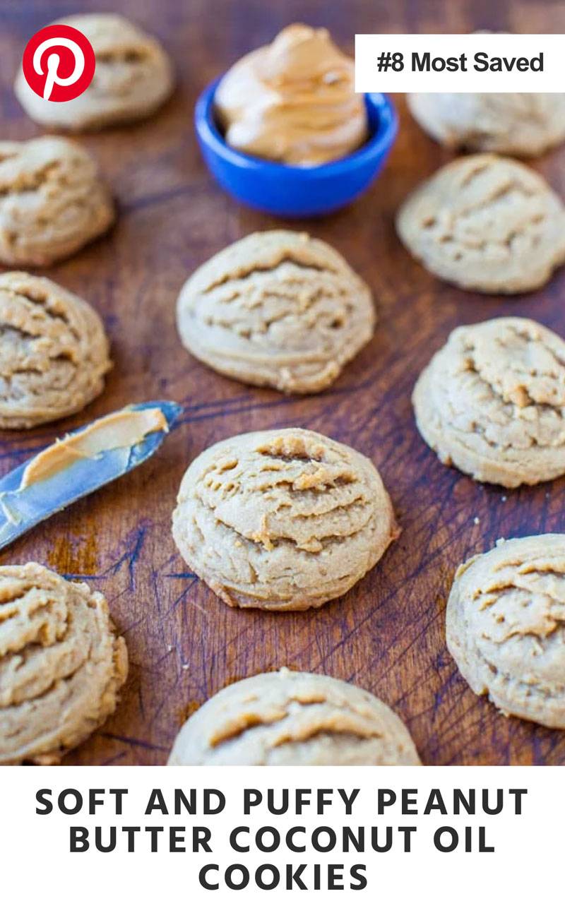 Soft and Puffy Peanut Butter Coconut Oil Cookies
