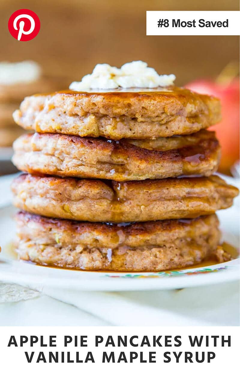 Apple Pie Pancakes with Vanilla Maple Syrup