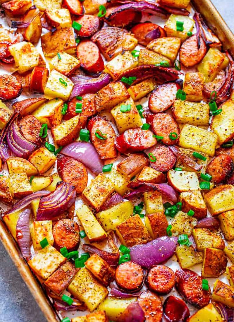 Sheet Pan Sausage and Potatoes