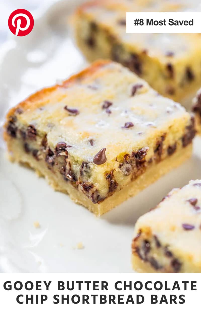 Gooey Butter Chocolate Chip Shortbread Bars