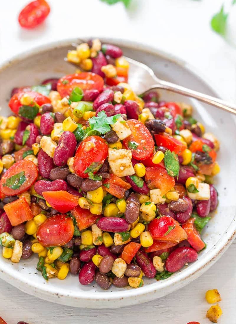 Skinny Mexican Bean Salad with Corn