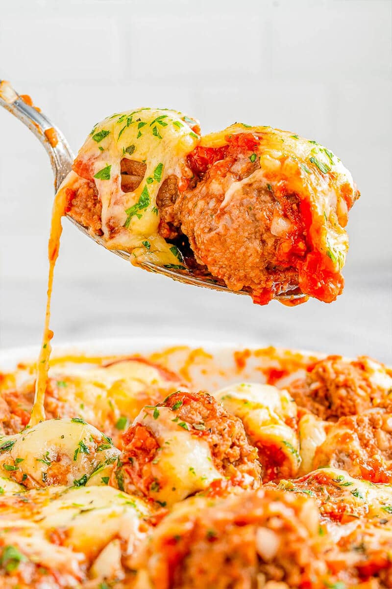 Cheesy Meatball Casserole