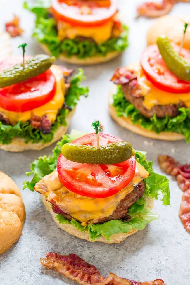 Grilled BLT Turkey Burgers