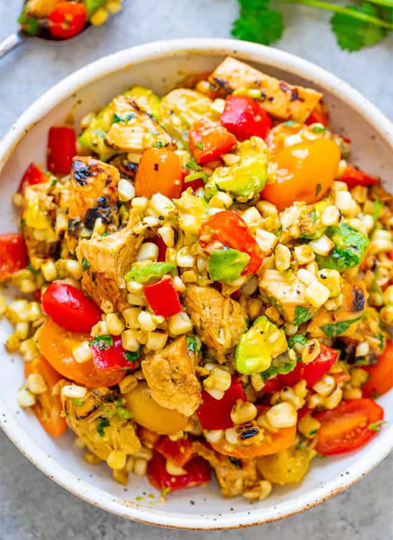 Grilled Chicken and Corn Salad