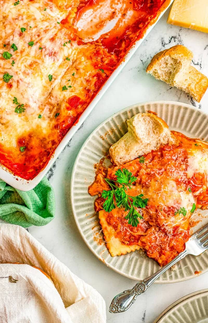 Cheesy Ravioli Lasagna