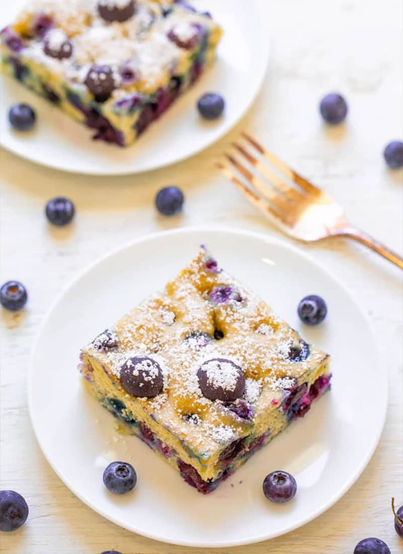 Blueberry Pancake Breakfast Squares
