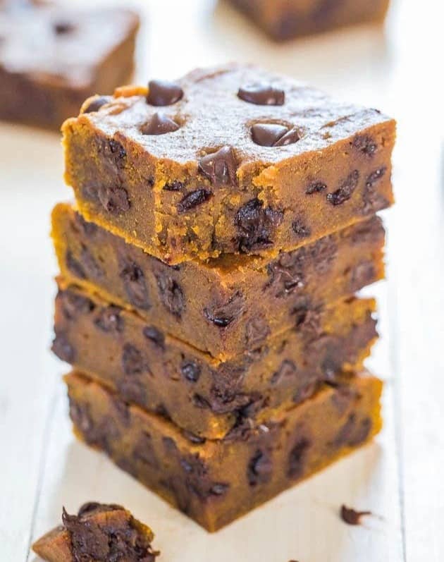 Pumpkin Chocolate Chip Bars