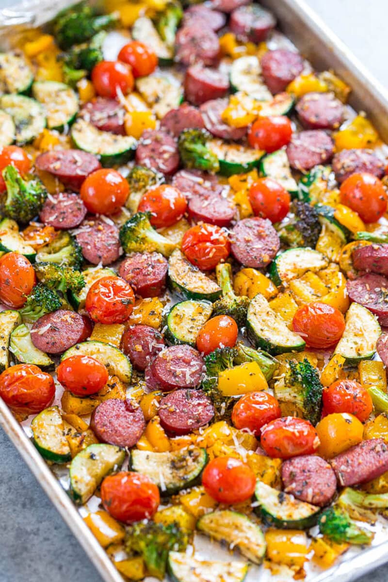 Sheet Pan Sausage and Vegetables