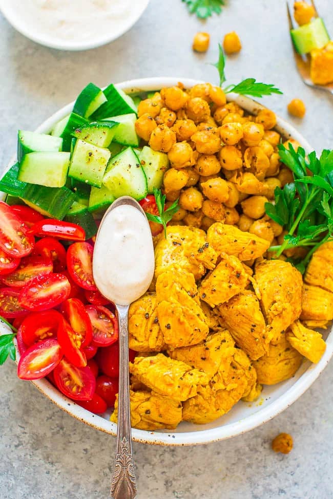 Chicken Shawarma Salad Bowls