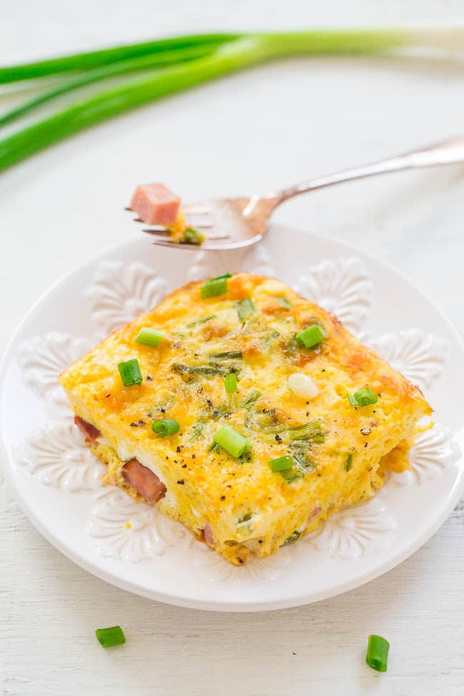 Baked Ham and Cheese Omelet