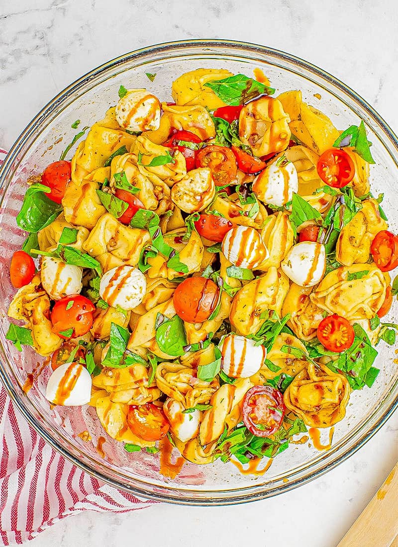 Tortellini Caprese Pasta Salad