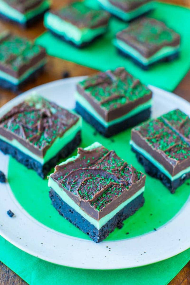 Mint and Chocolate Fudge Oreo Bars