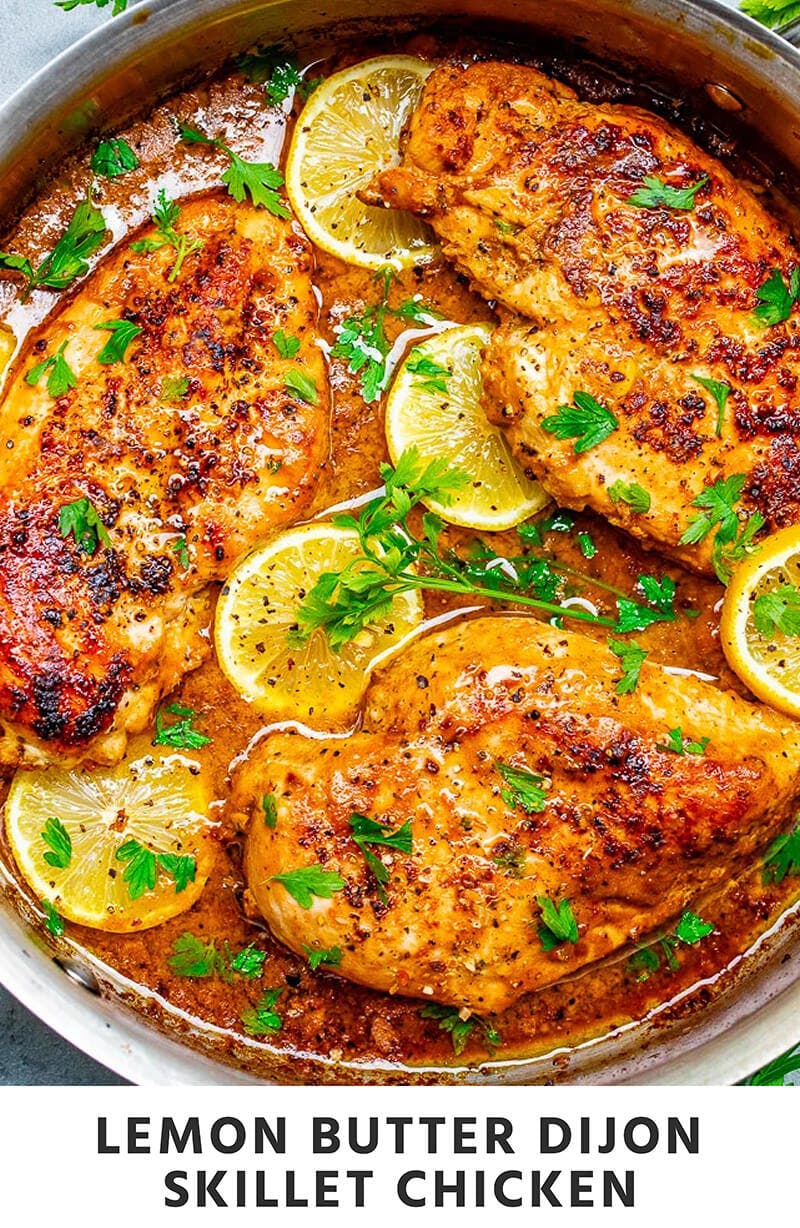 Lemon Butter Dijon Skillet Chicken