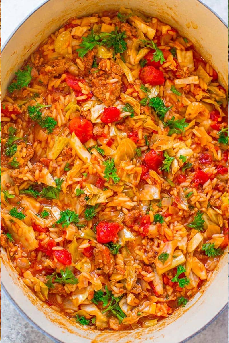 30-Minute One-Pot Cabbage Rolls