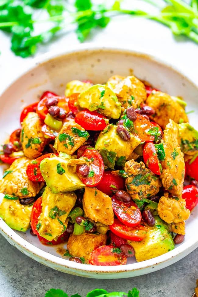 Chicken Avocado Black Bean Salad