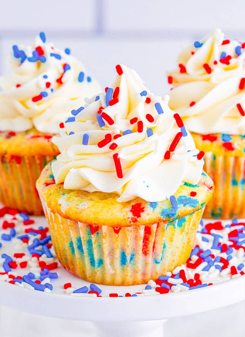 Red, White, and Blue Cupcakes