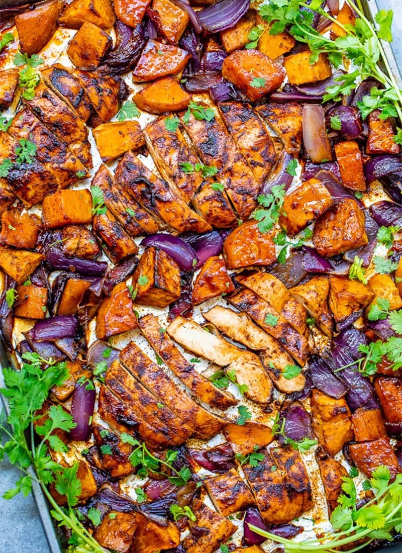 Sheet Pan Brown Sugar Chicken Dinner