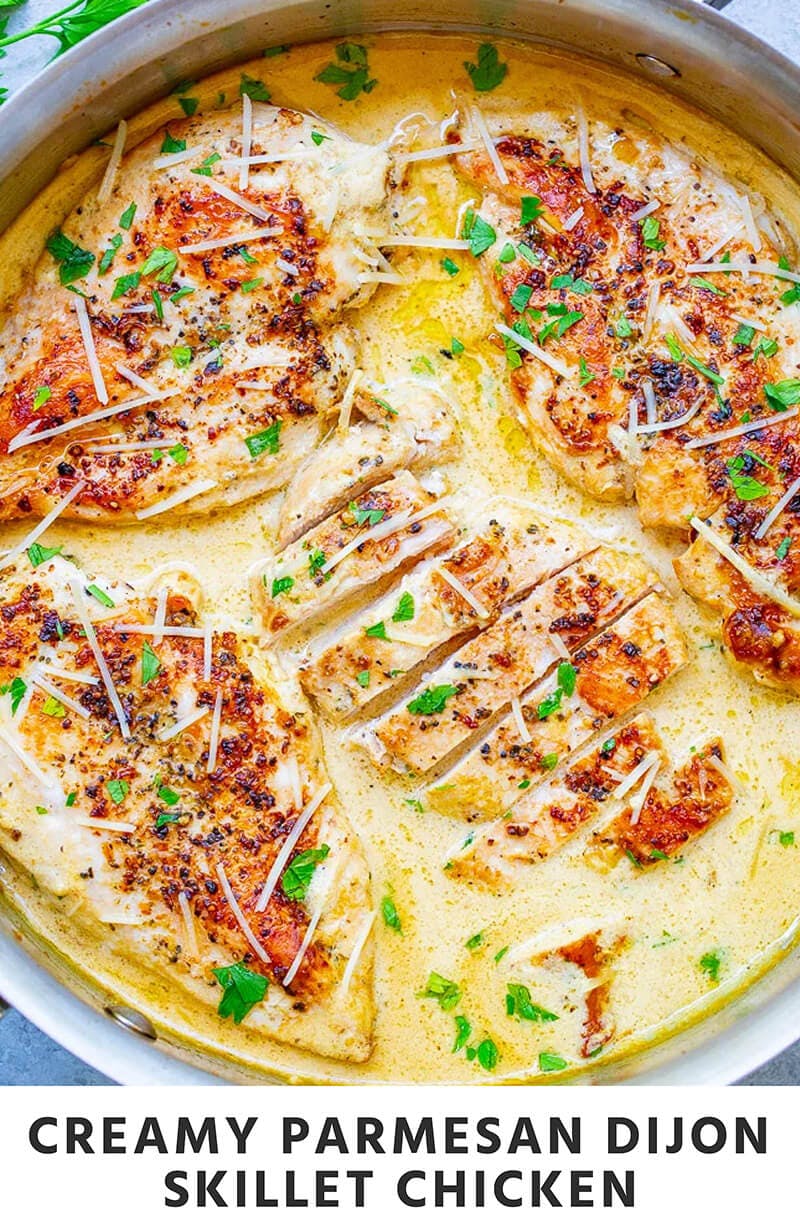 Creamy Parmesan Dijon Skillet Chicken