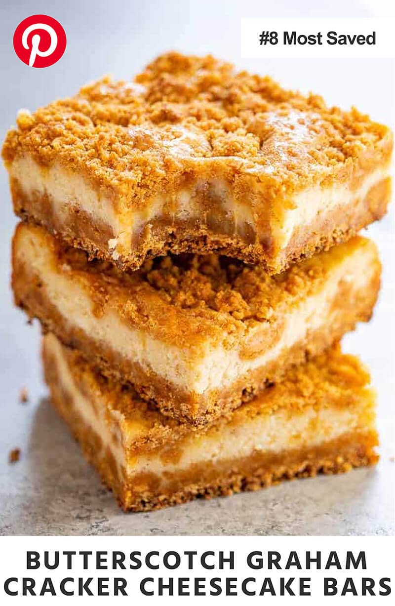 Butterscotch Graham Cracker Cheesecake Bars