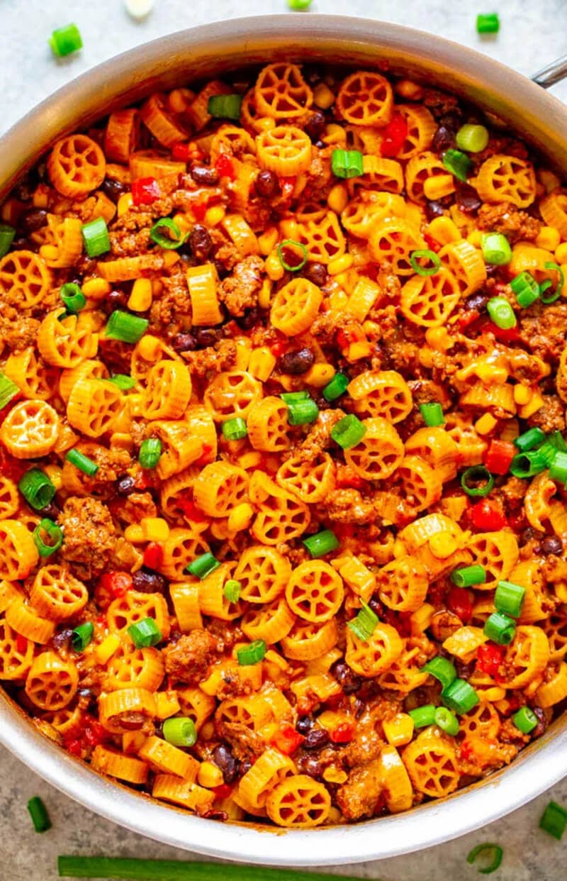 Beef Taco Pasta Skillet