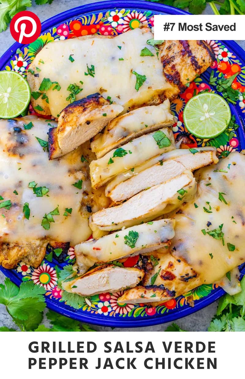 Grilled Salsa Verde Pepper Jack Chicken