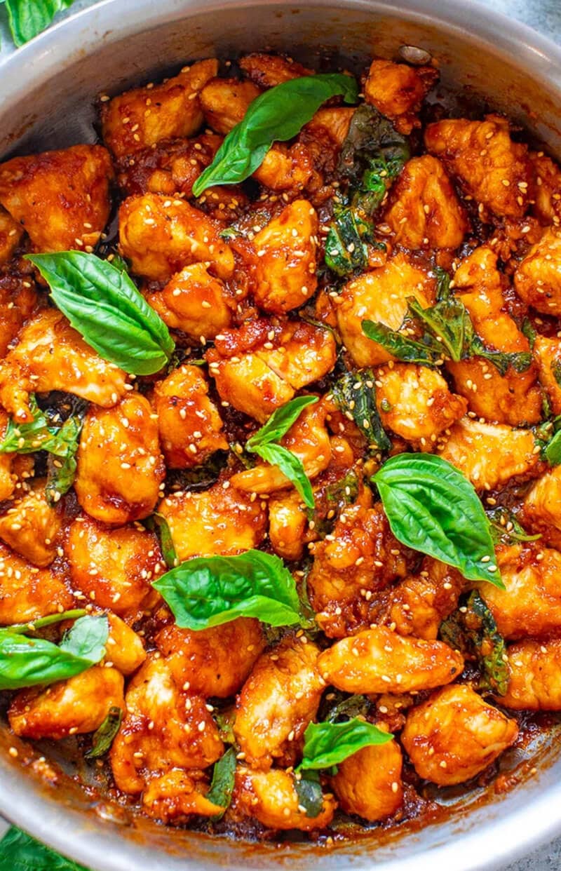 Sticky Basil Chicken