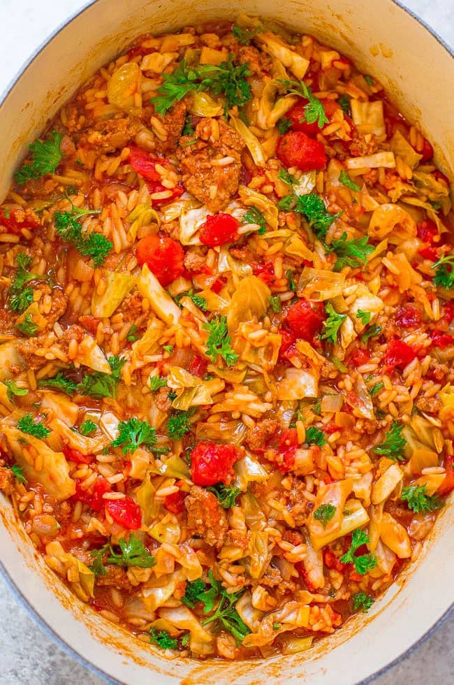 30-Minute One-Pot Cabbage Rolls