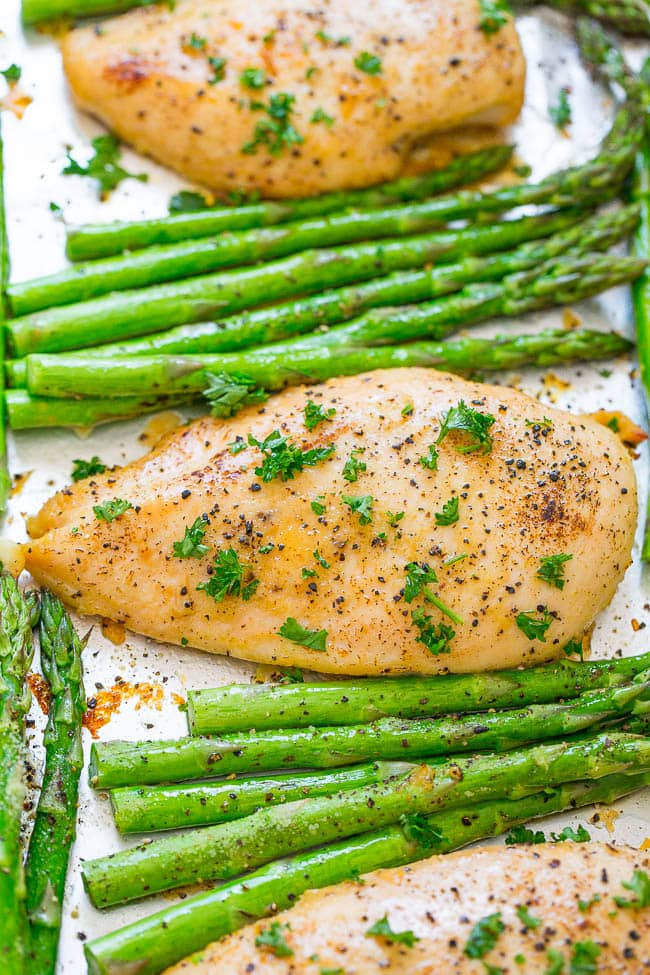 Sheet Pan Honey Horseradish Chicken and Asparagus