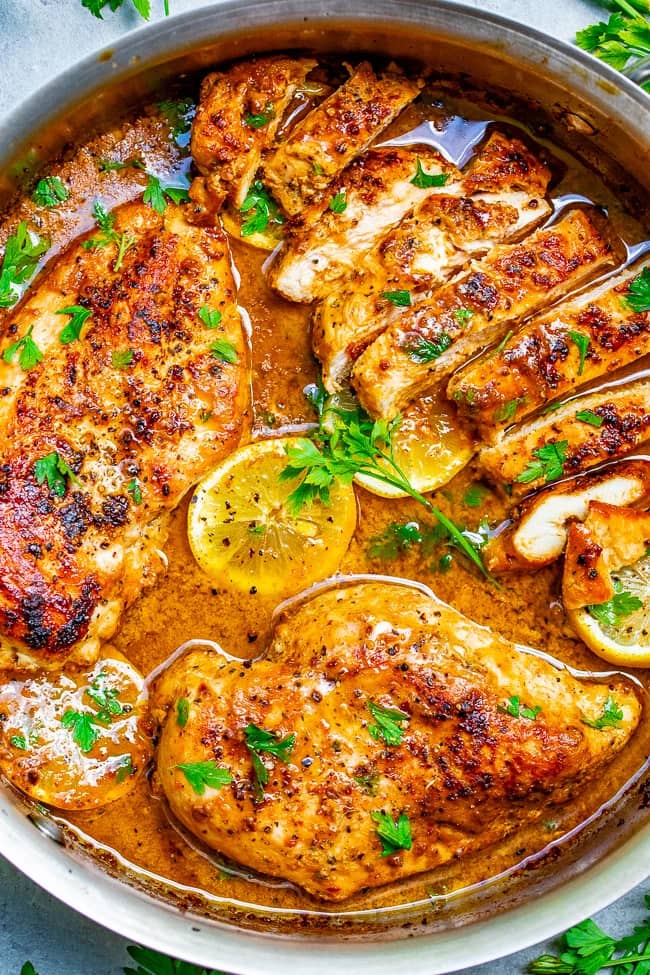 Lemon Butter Dijon Skillet Chicken