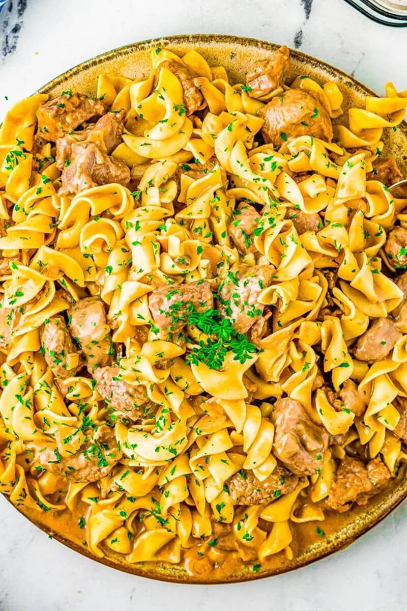 Slow Cooker Beef Stroganoff