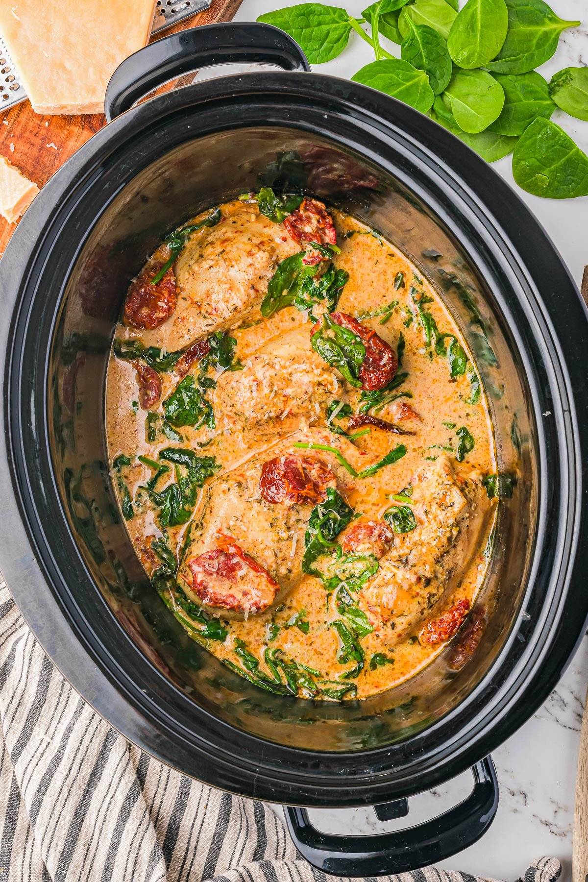 Slow Cooker Tuscan Chicken